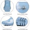 imageDKSUKO Womens Tall Rain Boots Garden Boots Waterproof Wellington Rubber BootsBright Lake Blue