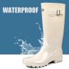 imageDKSUKO Womens Tall Rain Boots Garden Boots Waterproof Wellington Rubber BootsBright White