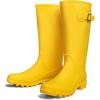imageDKSUKO Womens Tall Rain Boots Garden Boots Waterproof Wellington Rubber BootsMatte Yellow