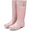 imageDKSUKO Womens Tall Rain Boots Garden Boots Waterproof Wellington Rubber BootsPink