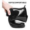 image:imageDKSUKO Womens Short Rain Boots Waterproof Ankle Raining Shoes AntiSlip Garden Boot Rubber Garden Shoes for Ladies Outdoor Work ShoesBlack a