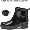 image:imageDKSUKO Womens Short Rain Boots Waterproof Ankle Raining Shoes AntiSlip Garden Boot Rubber Garden Shoes for Ladies Outdoor Work ShoesBlack a