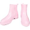 image:imageDKSUKO Womens Short Rain Boots Waterproof Ankle Raining Shoes AntiSlip Garden Boot Rubber Garden Shoes for Ladies Outdoor Work ShoesPink a
