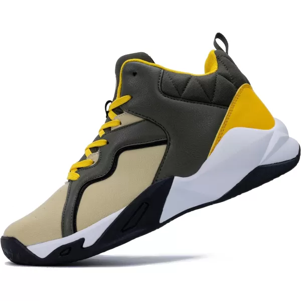 RomenSi Mens High Top Basketball Shoes Athletic Running Walking Anti Slip Sports Fashion Sneakers
