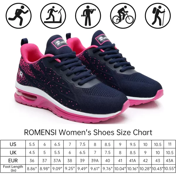 RomenSi Womens Air Athletic Running Sneakers Fashion Breathable Sport Gym Walking Tennis Shoes 