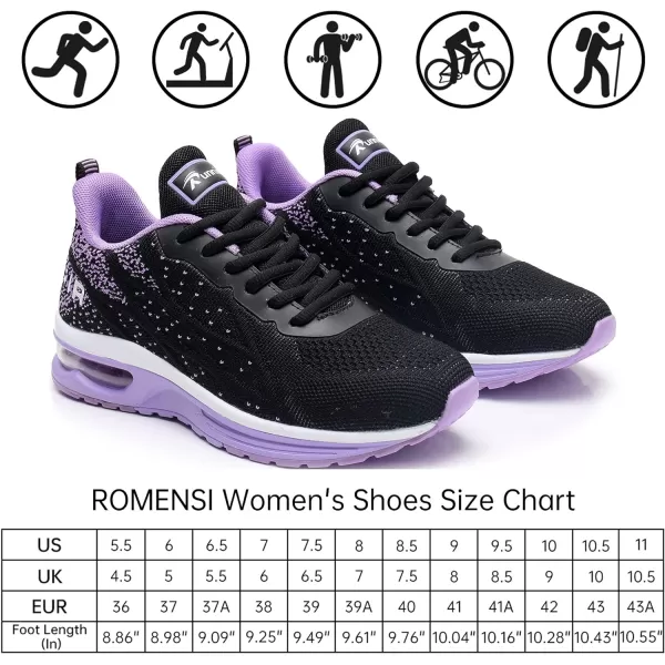 RomenSi Womens Air Athletic Running Sneakers Fashion Breathable Sport Gym Walking Tennis Shoes 