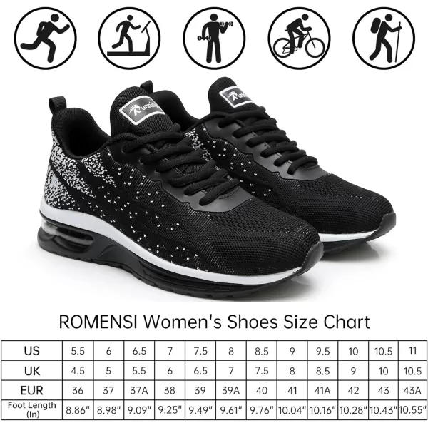 RomenSi Womens Air Athletic Running Sneakers Fashion Breathable Sport Gym Walking Tennis Shoes 
