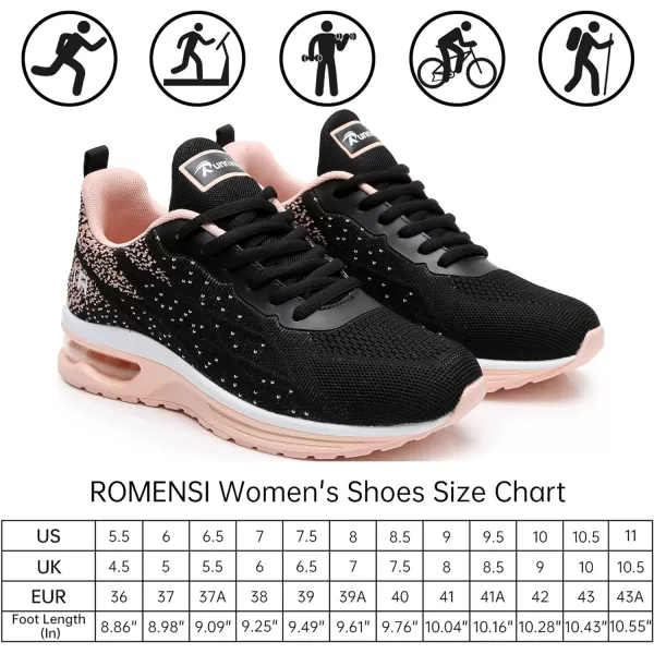 RomenSi Womens Air Athletic Running Sneakers Fashion Breathable Sport Gym Walking Tennis Shoes 