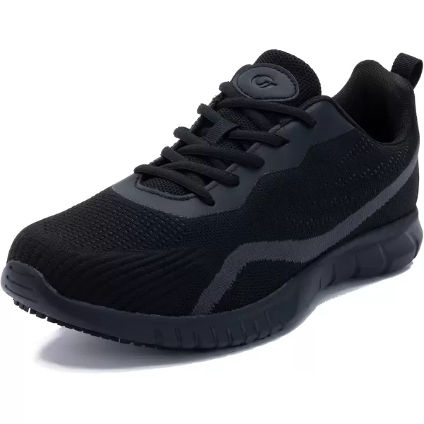imageRomenSi Men Non Slip Work Shoes Kitchen Chef Slip Resistant Sneakers Waterproof Food Service Walking Casual Working Footwear