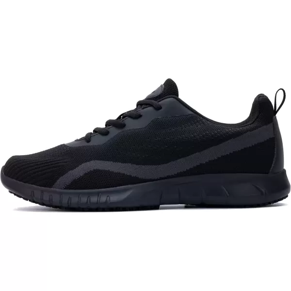 imageRomenSi Men Non Slip Work Shoes Kitchen Chef Slip Resistant Sneakers Waterproof Food Service Walking Casual Working Footwear