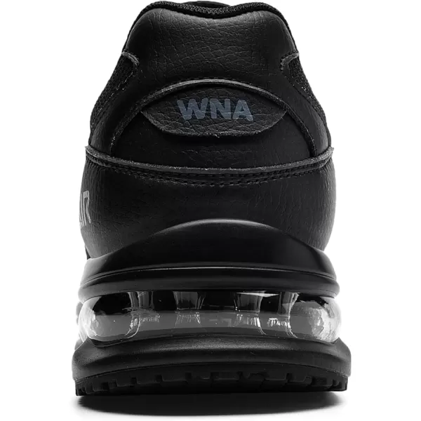 imageRomenSi Mens Work Shoes for Chefs Food Service Lightweight Air Walking Sneakers Breathable Slip Resistant Footwear Black