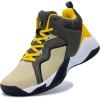 imageRomenSi Mens High Top Basketball Shoes Athletic Running Walking Anti Slip Sports Fashion SneakersBeige