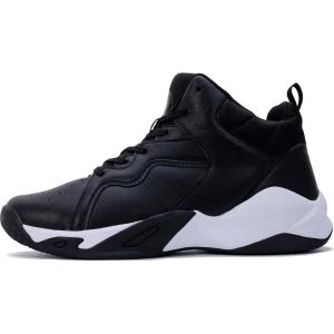 imageRomenSi Mens High Top Basketball Shoes Athletic Running Walking Anti Slip Sports Fashion SneakersBlack