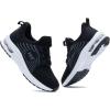 imageRomenSi Athletic Running Shoes for Boys Girls Lightweight Breathable Tennis Sports Kids SneakersAllblack