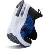 imageRomenSi Athletic Running Shoes for Boys Girls Lightweight Breathable Tennis Sports Kids SneakersBlackblue