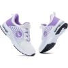 imageRomenSi Athletic Running Shoes for Boys Girls Lightweight Breathable Tennis Sports Kids SneakersWhitepurple