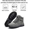 imageRomenSi Mens Womens Winter Ankle Snow Hiking Boots Water Resistant Non Slip Sole Warm Fur Lined Boot