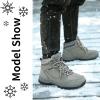 imageRomenSi Mens Womens Winter Ankle Snow Hiking Boots Water Resistant Non Slip Sole Warm Fur Lined Boot