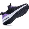 imageRomenSi Womens Tennis Athletic Running Shoes Fashion Sneakers Breathable Sports Gym Walking Shoes US5511Black Purple