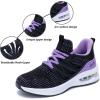 imageRomenSi Womens Tennis Athletic Running Shoes Fashion Sneakers Breathable Sports Gym Walking Shoes US5511Black Purple
