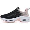 imageRomenSi Womens Tennis Athletic Running Shoes Fashion Sneakers Breathable Sports Gym Walking Shoes US5511Blackorange