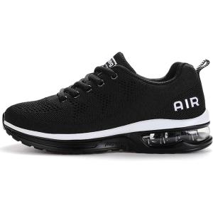 imageRomenSi Womens Tennis Athletic Running Shoes Fashion Sneakers Breathable Sports Gym Walking Shoes US5511Black