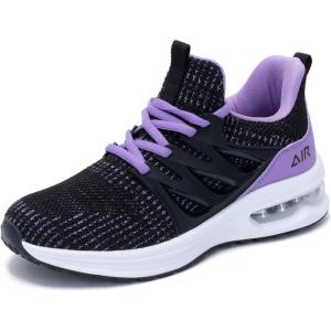 imageRomenSi Womens Tennis Athletic Running Shoes Fashion Sneakers Breathable Sports Gym Walking Shoes US5511Black Purple
