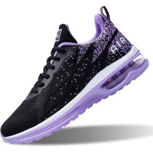 imageRomenSi Womens Tennis Athletic Running Shoes Fashion Sneakers Breathable Sports Gym Walking Shoes US5511Purple