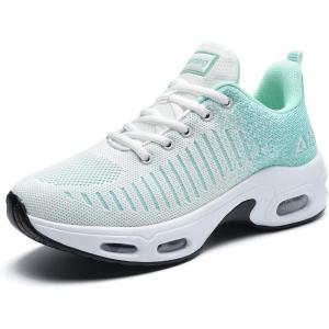 imageRomenSi Womens Tennis Athletic Running Shoes Fashion Sneakers Breathable Sports Gym Walking Shoes US5511Whitegreen