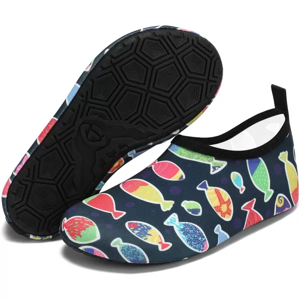 VIFUUR Kids Water Shoes Girls Boys Quick Dry Aqua Socks for Beach Swim Outdoor Sports