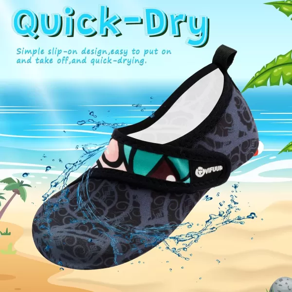 VIFUUR Kids Water Shoes Girls Boys Quick Dry Aqua Socks for Beach Swim Outdoor Sports
