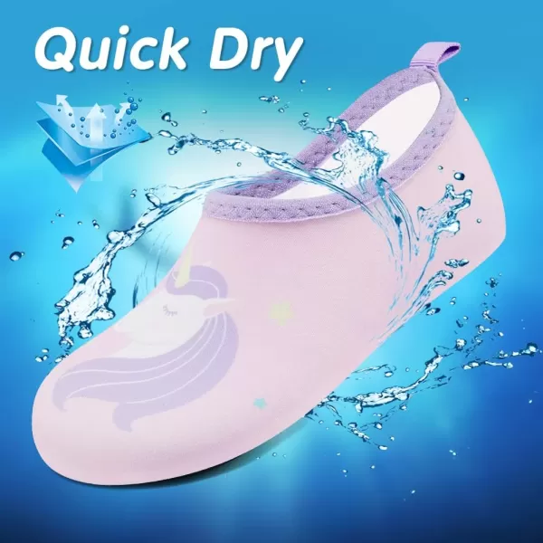 VIFUUR Kids Water Shoes Girls Boys Quick Dry Aqua Socks for Beach Swim Outdoor Sports