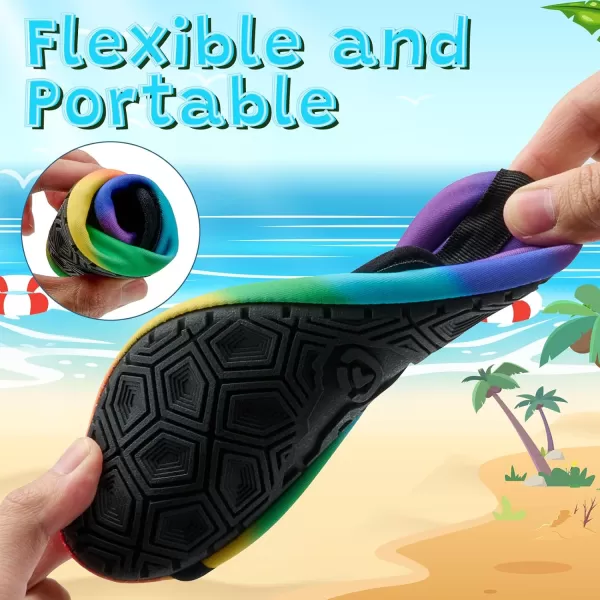VIFUUR Kids Water Shoes Girls Boys Quick Dry Aqua Socks for Beach Swim Outdoor Sports