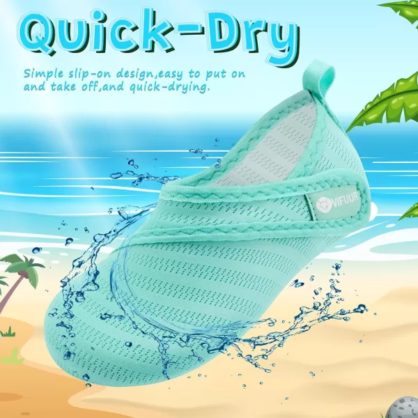 VIFUUR Kids Water Shoes Girls Boys Quick Dry Aqua Socks for Beach Swim Outdoor Sports