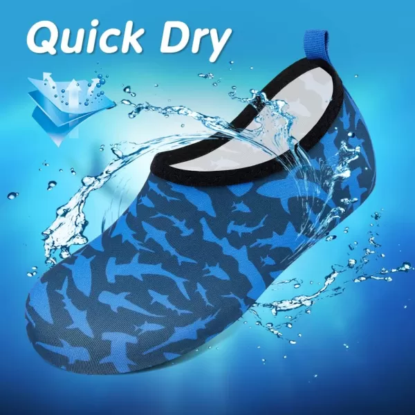 VIFUUR Kids Water Shoes Girls Boys Quick Dry Aqua Socks for Beach Swim Outdoor Sports