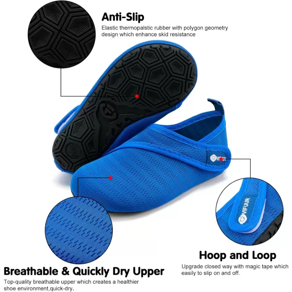 VIFUUR Kids Water Shoes Girls Boys Quick Dry Aqua Socks for Beach Swim Outdoor Sports