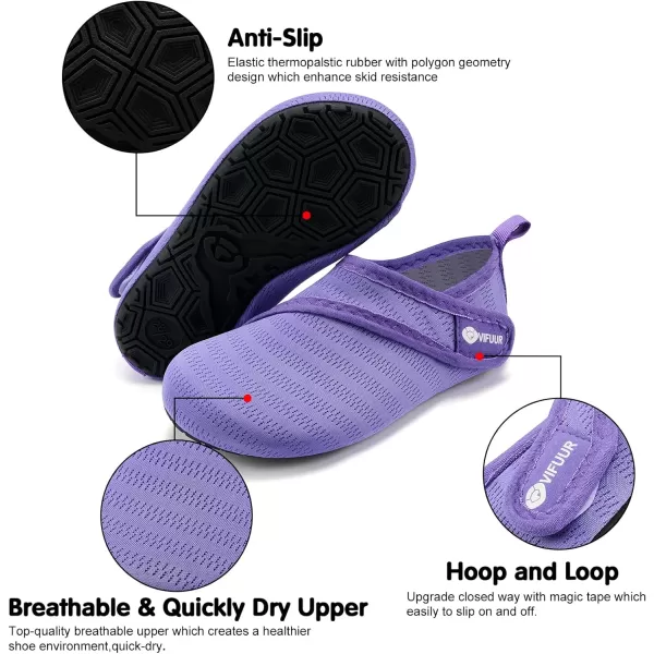 VIFUUR Kids Water Shoes Girls Boys Quick Dry Aqua Socks for Beach Swim Outdoor Sports