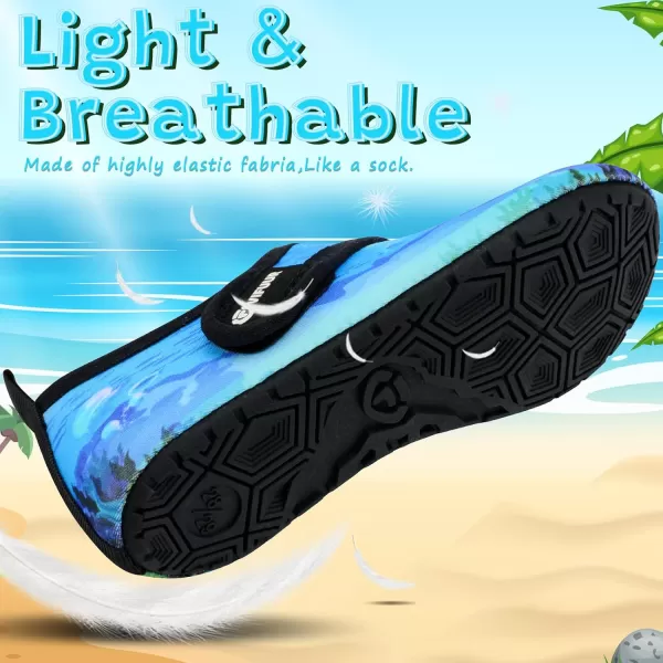 VIFUUR Kids Water Shoes Girls Boys Quick Dry Aqua Socks for Beach Swim Outdoor Sports