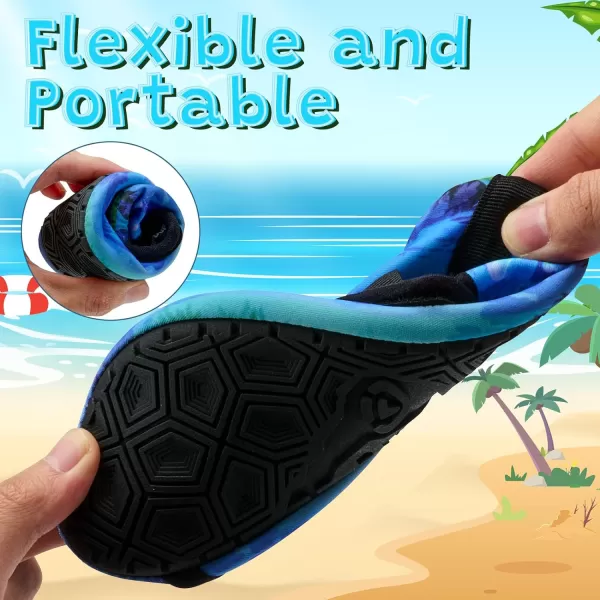 VIFUUR Kids Water Shoes Girls Boys Quick Dry Aqua Socks for Beach Swim Outdoor Sports