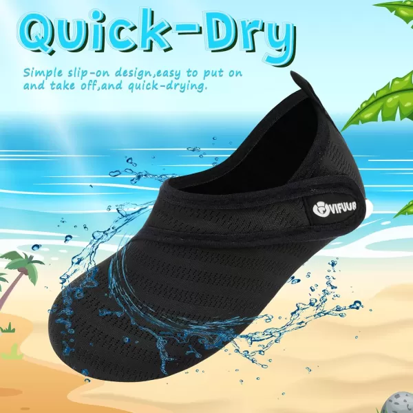 VIFUUR Kids Water Shoes Girls Boys Quick Dry Aqua Socks for Beach Swim Outdoor Sports