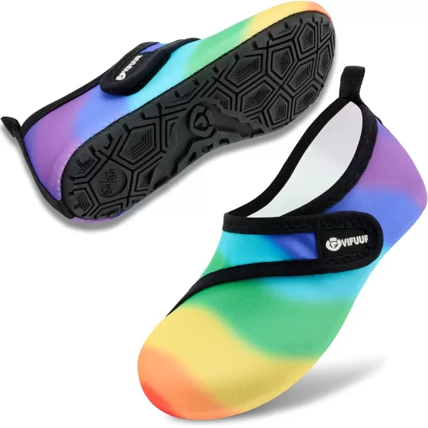 VIFUUR Kids Water Shoes Girls Boys Quick Dry Aqua Socks for Beach Swim Outdoor Sports