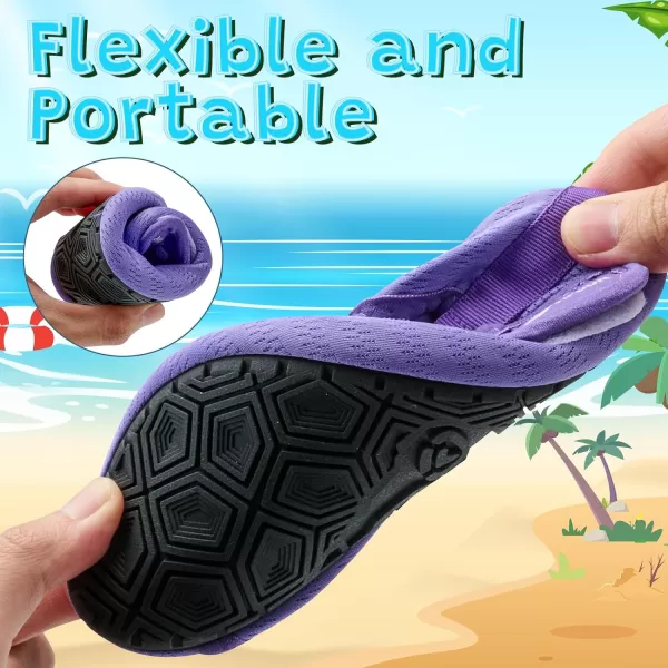VIFUUR Kids Water Shoes Girls Boys Quick Dry Aqua Socks for Beach Swim Outdoor Sports