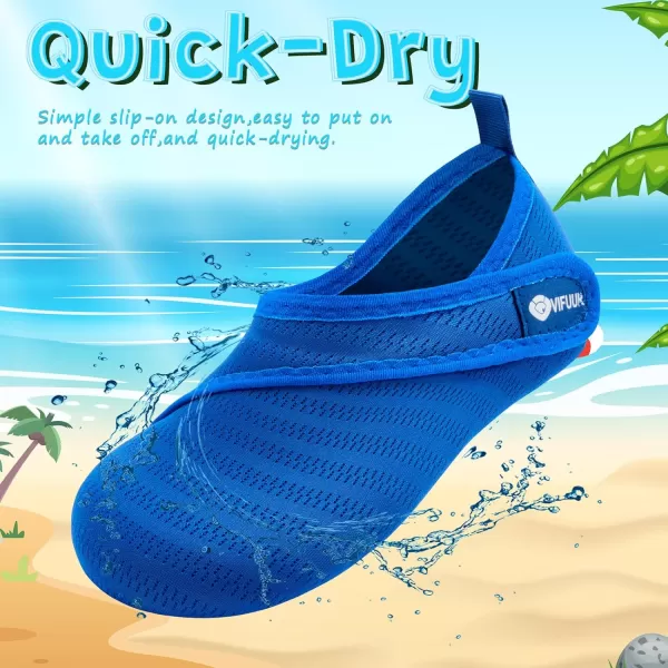 VIFUUR Kids Water Shoes Girls Boys Quick Dry Aqua Socks for Beach Swim Outdoor Sports