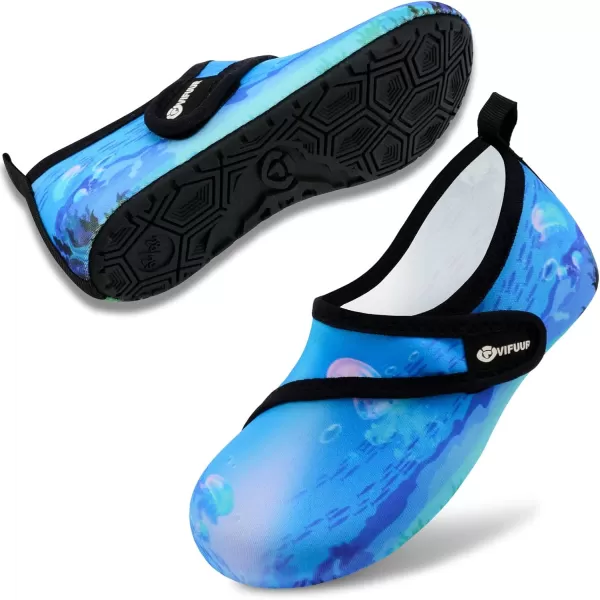 VIFUUR Kids Water Shoes Girls Boys Quick Dry Aqua Socks for Beach Swim Outdoor Sports