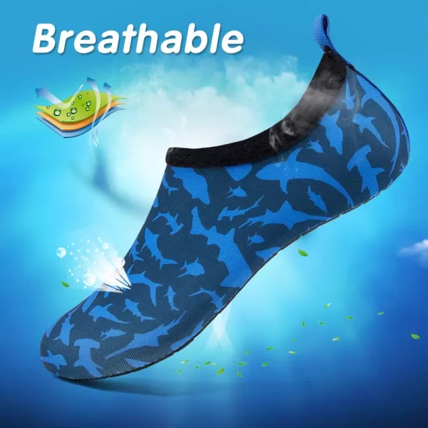VIFUUR Kids Water Shoes Girls Boys Quick Dry Aqua Socks for Beach Swim Outdoor Sports