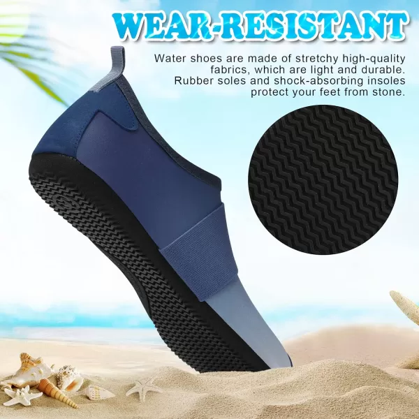 VIFUUR Water Shoes Womens Mens Barefoot Aqua Socks Shoes for Yoga Indoor Outdoor Beach Swim Surf Exercise