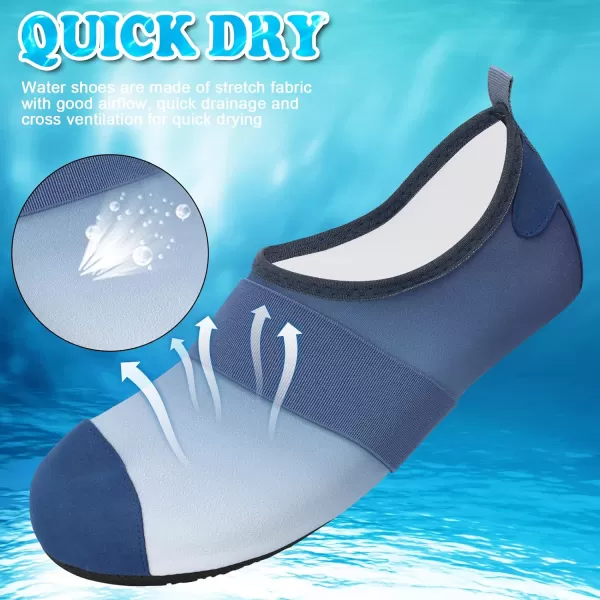 VIFUUR Water Shoes Womens Mens Barefoot Aqua Socks Shoes for Yoga Indoor Outdoor Beach Swim Surf Exercise