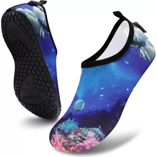 VIFUUR Water Sports Shoes Barefoot Quick-Dry Aqua Yoga Socks Slip-on for Men Women