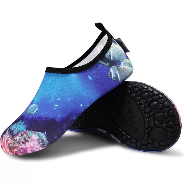 VIFUUR Water Sports Shoes Barefoot Quick-Dry Aqua Yoga Socks Slip-on for Men Women