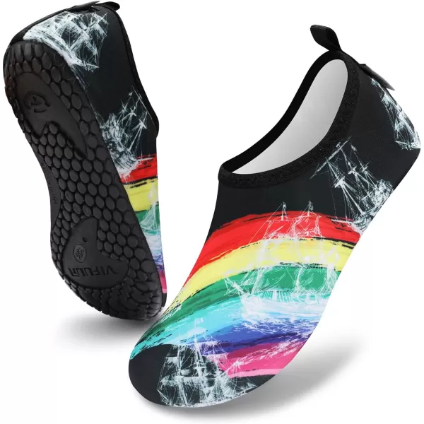 VIFUUR Water Sports Shoes Barefoot Quick-Dry Aqua Yoga Socks Slip-on for Men Women